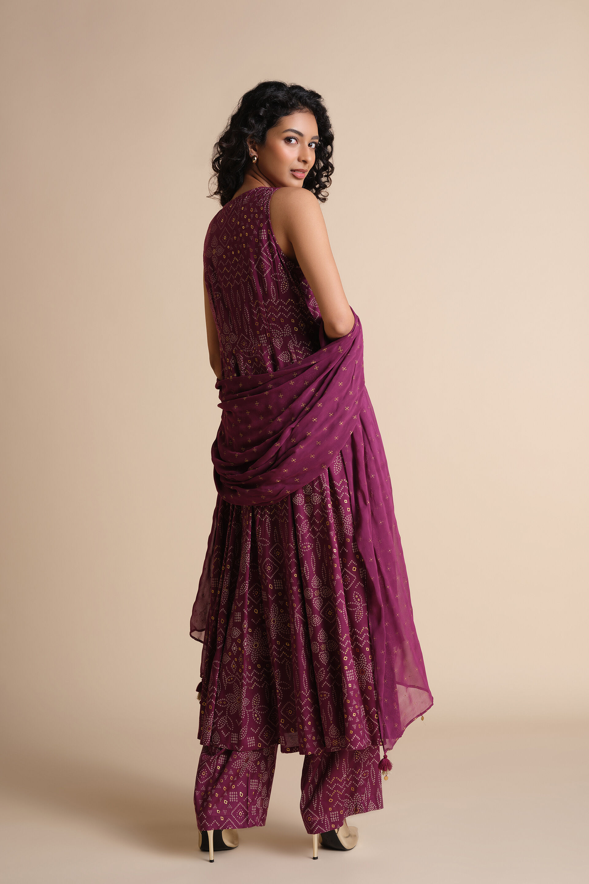 Berry Mast Kurta Set, Purple, image 5